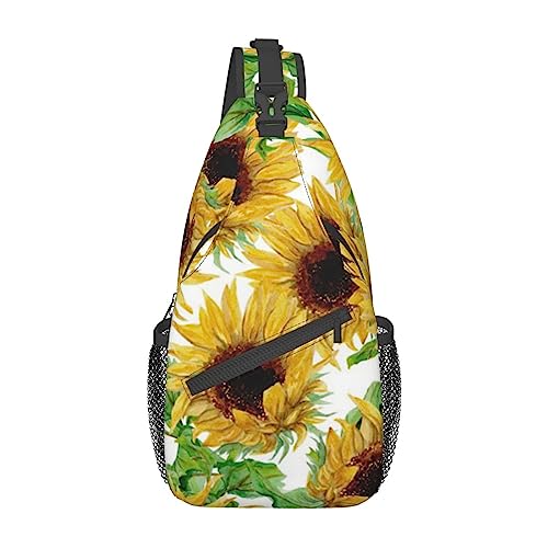 You are My Sunflower Sling Bag Travel Crossbody Backpack Chest Pack for Men Women, Adjustable Left and Right Shoulders Hiking Casual Daypack, Gelbe Sonnenblumen, Einheitsgröße von VGFJHNDF