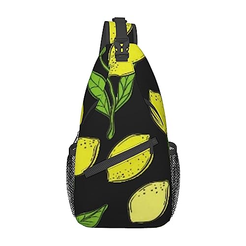 You are My Sunflower Sling Bag Travel Crossbody Backpack Chest Pack for Men Women, Adjustable Left and Right Shoulders Hiking Casual Daypack, Gelbe frische Zitronen, Einheitsgröße von VGFJHNDF