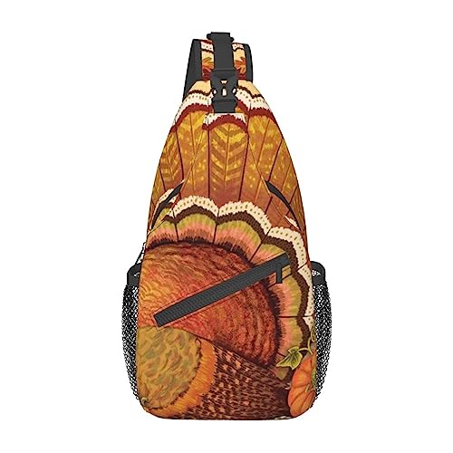 You are My Sunflower Sling Bag Travel Crossbody Backpack Chest Pack for Men Women, Adjustable Left and Right Shoulders Hiking Casual Daypack, Thanksgiving-Garten, Einheitsgröße von VGFJHNDF