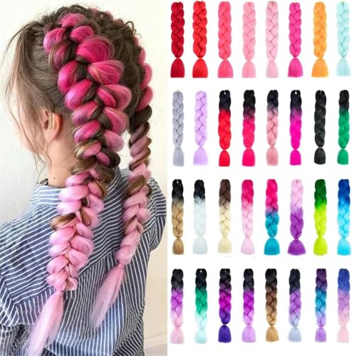 Echthaarbündel Ombre-Flechthaar Häkelzöpfe 24 Zoll Synthetisches Flechthaar Ombre-Haarverlängerung für Frauen DIY-24 Zoll-D2 Echthaarbündel Ombre-Flechthaar Häkelzöpfe 24 Zoll Synthetisches Flechthaar Ombre-Haarverlängerung für Frauen DIY-24 Zoll-D2 von VGHJYNM