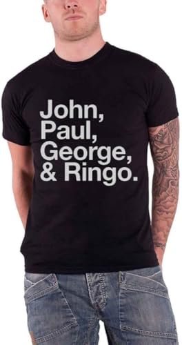 Beatles Men's John, Paul, George, Ringo T-Shirt Black(XX-Large) von VGHWSC