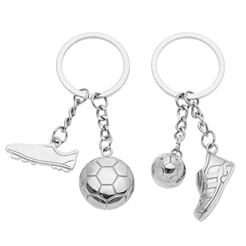 VGOL 2 Stück Fußballschuh Sportschuhe Anhänger Schlüsselanhänger Metall Charm Dekoration für Handtasche Schlüssel für Sportliebhaber von VGOL