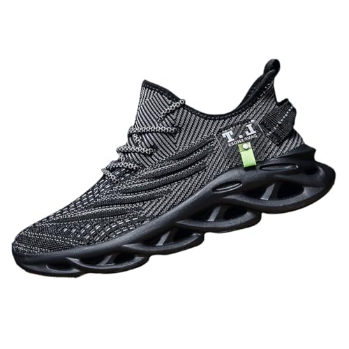 VGPSFN Laufschuhe für Damen Slip On Sneakers Tennisschuhe Walkingschuhe Joggingschuhe rutschfeste Atmungsaktive Damenschuhe Schwarz 42 von VGPSFN