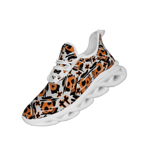 VGPSFN Herren Schuhe Laufschuhe Turnschuhe Sportschuhe Sneaker Freizeit Bequeme Tennis Fitness Fitnessstudio Schuhe Outdoor Leichte Männer Modisch Atmungsaktiv Mesh gelblich-schwarz-weiß 47 von VGPSFN