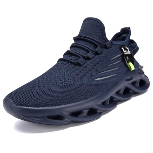 VGPSFN Herren Straßenlaufschuhe Leichtgewichts Schuhe Sportschuhe Sneaker Freizeitschuhe Laufschuhe Turnschuhe rutschfeste Tennis Fitness Jogging Walkingschuhe Schuhe blau 12.5 von VGPSFN