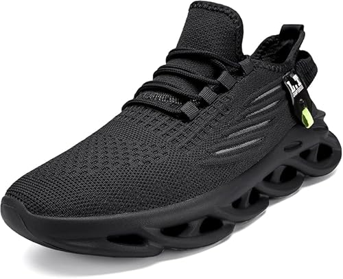 VGPSFN Herren Straßenlaufschuhe Leichtgewichts Schuhe Sportschuhe Sneaker Freizeitschuhe Laufschuhe Turnschuhe rutschfeste Tennis Fitness Jogging Walkingschuhe Schuhe schwarz 6 von VGPSFN