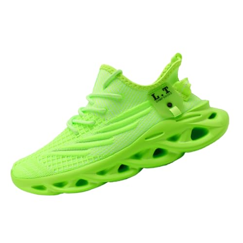 VGPSFN Laufschuhe für Damen Slip On Sneakers Tennisschuhe Walkingschuhe Joggingschuhe rutschfeste Atmungsaktive Damenschuhe Grün 44 von VGPSFN