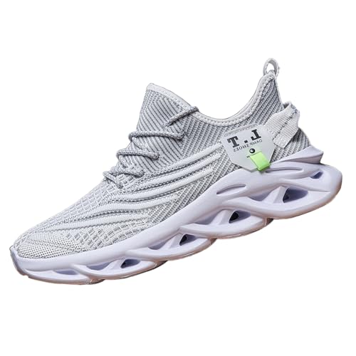 VGPSFN Laufschuhe für Damen Slip On Sneakers Tennisschuhe Walkingschuhe Joggingschuhe rutschfeste Atmungsaktive Damenschuhe Weiß 43 von VGPSFN