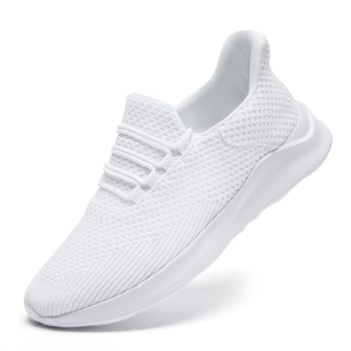 VGPSFN Schuhe Herren Sportschuhe Sneakers Turnschuhe Laufschuhe Freizeitschuhe Tennisschuhe Herren Schuhes rutschfeste Bequeme Leichte Weiß EU 46 von VGPSFN