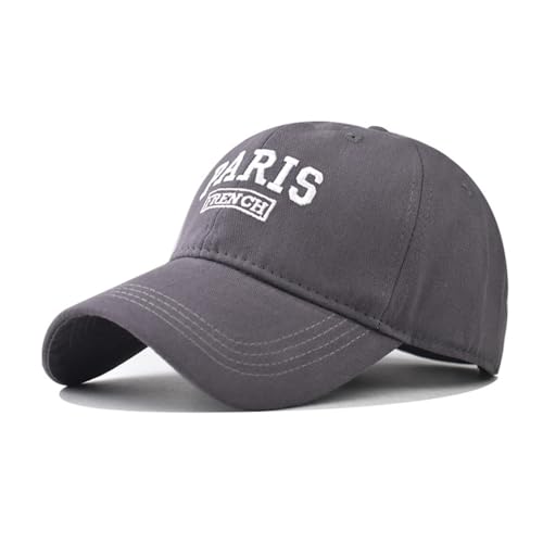 Baseballkappen für Männer, Paris Stickerei, klassische Baumwolle Outdoor Cap Unisex Baseballkappen, Papa LKW-Fahrerhut, gray, L Baseballkappen für Männer, Paris Stickerei, klassische Baumwolle Outdoor Cap Unisex Baseballkappen, Papa LKW-Fahrerhut, gray, L von VGUEMVGW