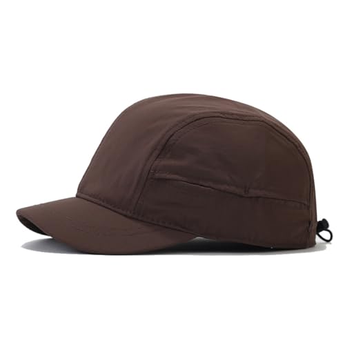 Herren-Baseballkappe, kurze Traufe, Entenschnabelkappe, klassische Outdoor-Kappe, Unisex-Baseballkappe, Väter-Truck-Fahrermütze, Kaffee, L von VGUEMVGW
