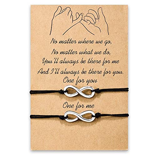 VGWON - 2 Freundschaftsarmband Partnerarmbänder, Beste Freunde Geschenke Gleichheit Versprechen Armbänder, Schmuck Geschenke für Freunde Paare Familie von VGWON