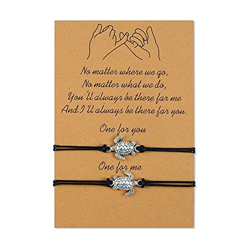 VGWON - 2 Freundschaftsarmband Partnerarmbänder, Beste Freunde Geschenke Gleichheit Versprechen Armbänder, Schmuck Geschenke für Freunde Paare Familie von VGWON