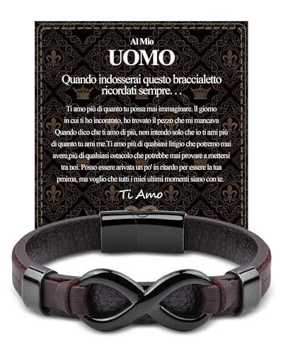 VGWON Bracciale in pelle con nodo infinito da uomo 328 von VGWON