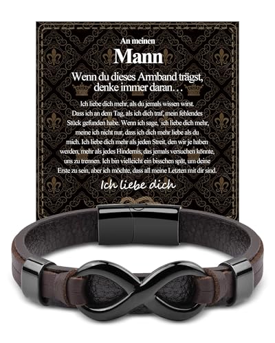 VGWON Armband Herren, Männergeschenke, Geschenke für Männer, Geburtstagsgeschenk für Männer, Jahrestag Geschenk für Ihn Freund Ehemann 326 von VGWON