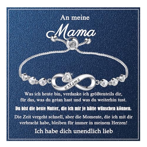 VGWON Muttertag Geschenk Armband, Sterling Silber S925 Armband für Mama, Geburtstag Geschenk für Mama 387 von VGWON