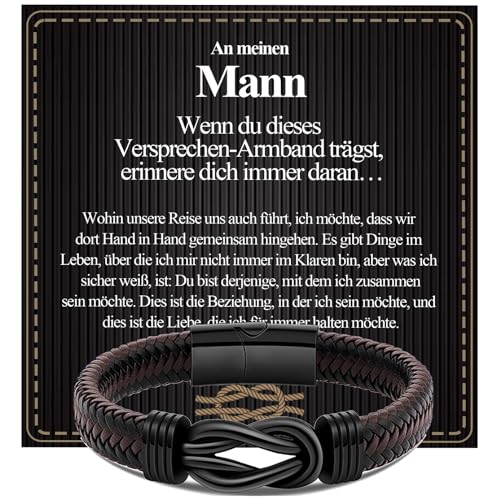 VGWON Armband Herren, Geschenke für Männer, Männergeschenke, Männer Geschenke, Geburtstagsgeschenk Jahrestag Geschenk für Ihn Freund Ehemann 306 von VGWON