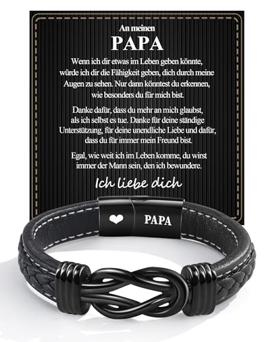 VGWON Vatertagsgeschenke, Armband Herren, Geschenke für Männer, Männergeschenke, Herren Armband Papa Geschenk, Geburtstagsgeschenk für Papa Ehemann Vater 381 von VGWON