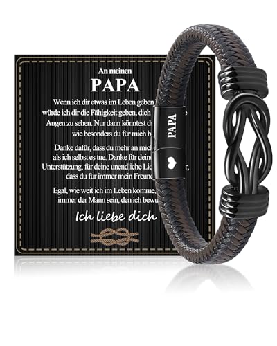 VGWON Vatertagsgeschenke, Armband Herren, Geschenke für Männer, Männergeschenke, Papa Geschenk, Geburtstagsgeschenk für Männer Ihn Papa Ehemann Vater 382 von VGWON
