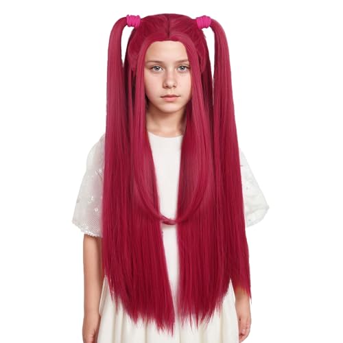 VGbeaty Mädchen Lange Gerade Rosa Perücke Mit 2 Pferdeschwänzen Cartoon Rolle Lustiger Pony Perücke Hitzebeständige Kunstfaser Langlebige Atmungsaktive Kappe für Halloween Kostüm Fancy Party VGbeaty Mädchen Lange Gerade Rosa Perücke Mit 2 Pferdeschwänzen Cartoon Rolle Lustiger Pony Perücke Hitzebeständige Kunstfaser Langlebige Atmungsaktive Kappe für Halloween Kostüm Fancy Party von VGbeaty