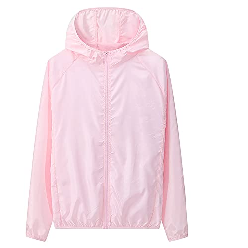 VHODFDIF Schlichte modische Schatten-Kleidung für Camping, Herren, Damen, Angeln, Jagd, Kleidung, Windjacke, Weiß, Grau, Blau, Rosa von VHODFDIF