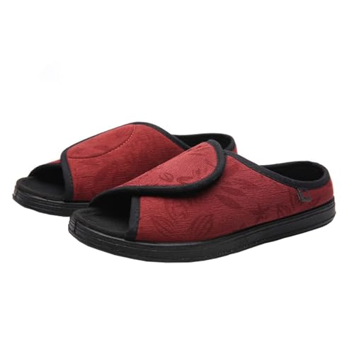 VHVYWY Diabetikerschuhe Damen Sommer Ödeme Geschwollene Atmungsaktive Sandalen Ältere Hausschuhe Verstellbar mit Verstellbarem Klettverschluss Orthopädische Freizeitschuhe Red,37.5 VHVYWY Diabetikerschuhe Damen Sommer Ödeme Geschwollene Atmungsaktive Sandalen Ältere Hausschuhe Verstellbar mit Verstellbarem Klettverschluss Orthopädische Freizeitschuhe Red,37.5 von VHVYWY