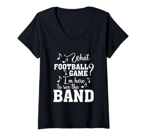 Damen was für EIN Fußballspiel Ich Bin Hier, um die Blaskapelle zu sehen Lustig T-Shirt mit V-Ausschnitt Damen was für EIN Fußballspiel Ich Bin Hier, um die Blaskapelle zu sehen Lustig T-Shirt mit V-Ausschnitt von VI29 Halloween