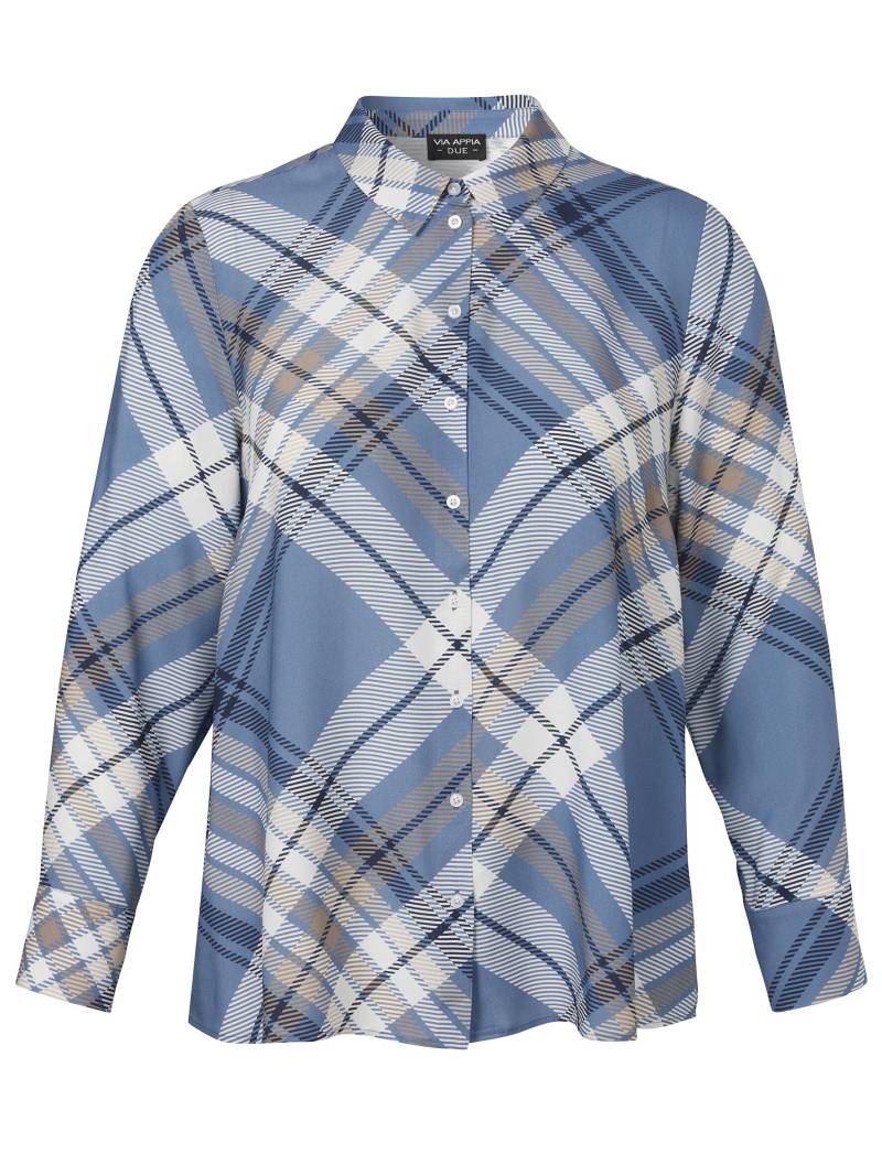 VIA APPIA DUE - Bluse Hemdkragen 1/1 Arm Druck bleu multicolor - Gr. - 48 von VIA APPIA DUE