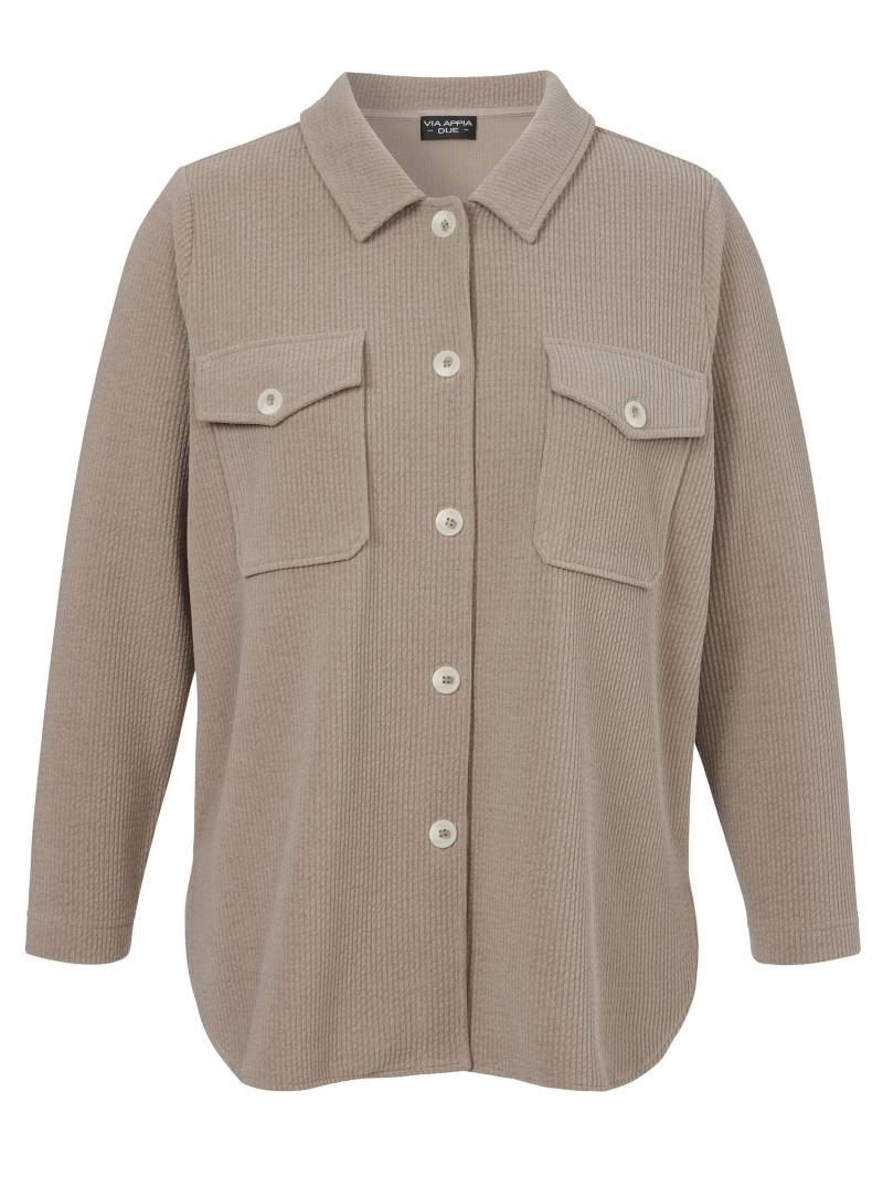VIA APPIA DUE - Bluse Hemdkragen 1/1 Arm mokka - Gr. - 42 von VIA APPIA DUE