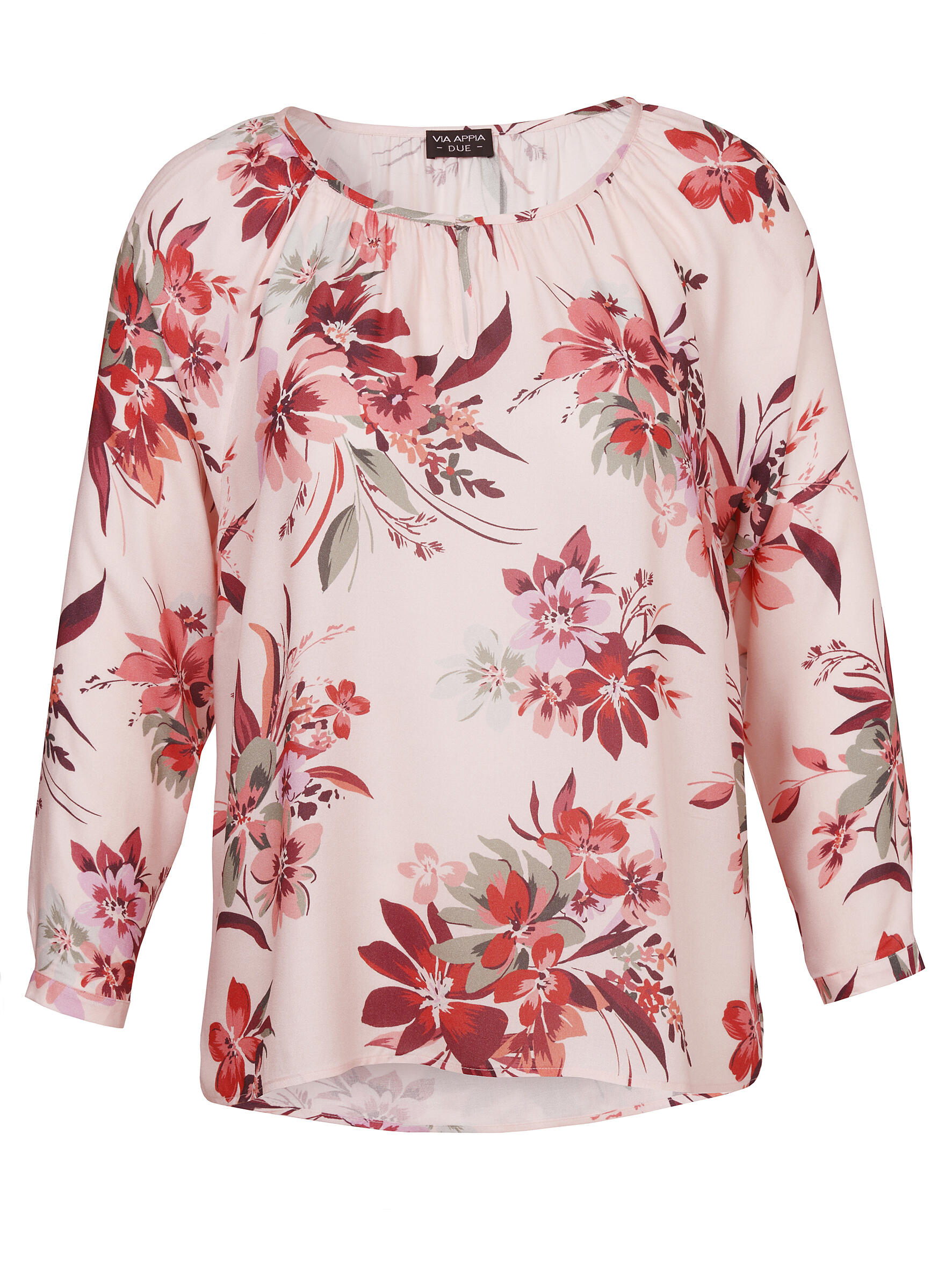 VIA APPIA DUE - Bluse Rundhals 1/1 Arm Druck rosa multicolor - Gr. - 48 von VIA APPIA DUE
