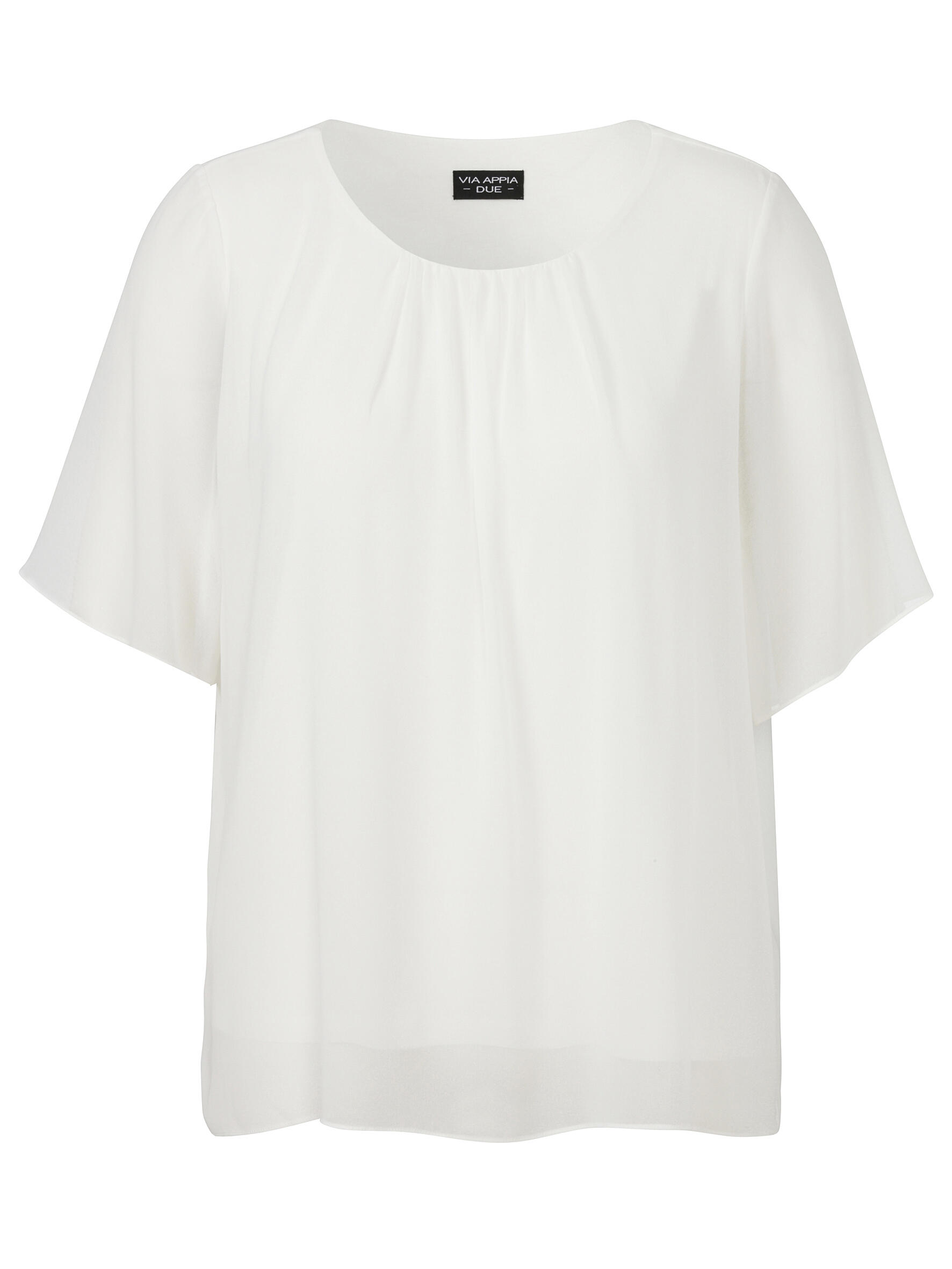 VIA APPIA DUE - Bluse Rundhals 1/2 Arm ecru - Gr. - 50 von VIA APPIA DUE