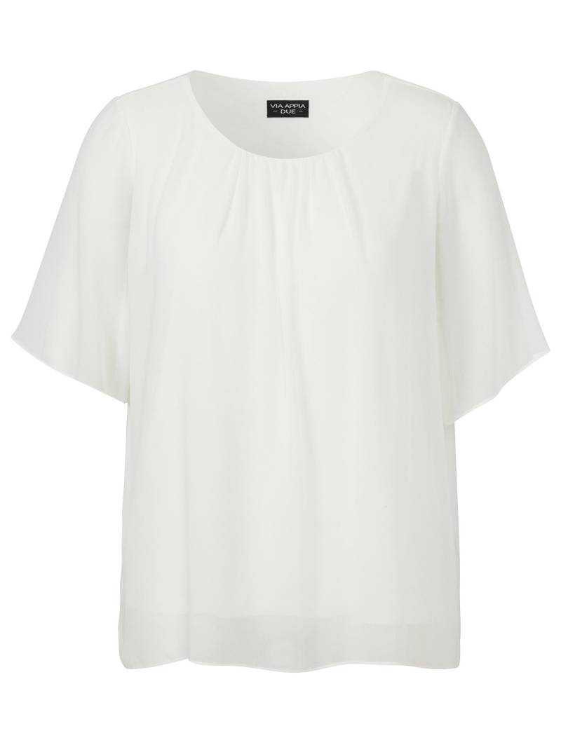 VIA APPIA DUE - Bluse Rundhals 1/2 Arm ecru - Gr. - 50 von VIA APPIA DUE