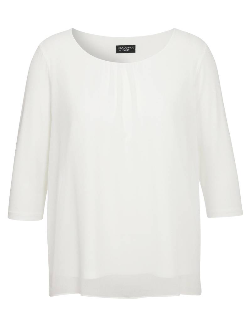VIA APPIA DUE - Bluse Rundhals 3/4 Arm ecru - Gr. - 44 von VIA APPIA DUE