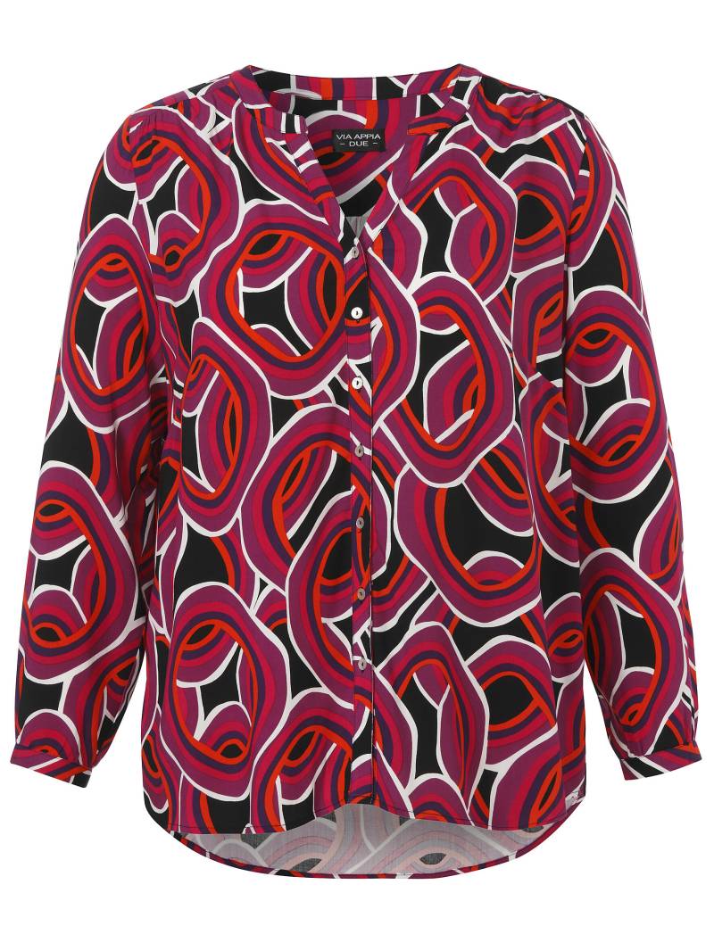 VIA APPIA DUE - Bluse V-Ausschnitt 1/1 Arm Druck hyazinthe multicolor - Gr. - 42 von VIA APPIA DUE