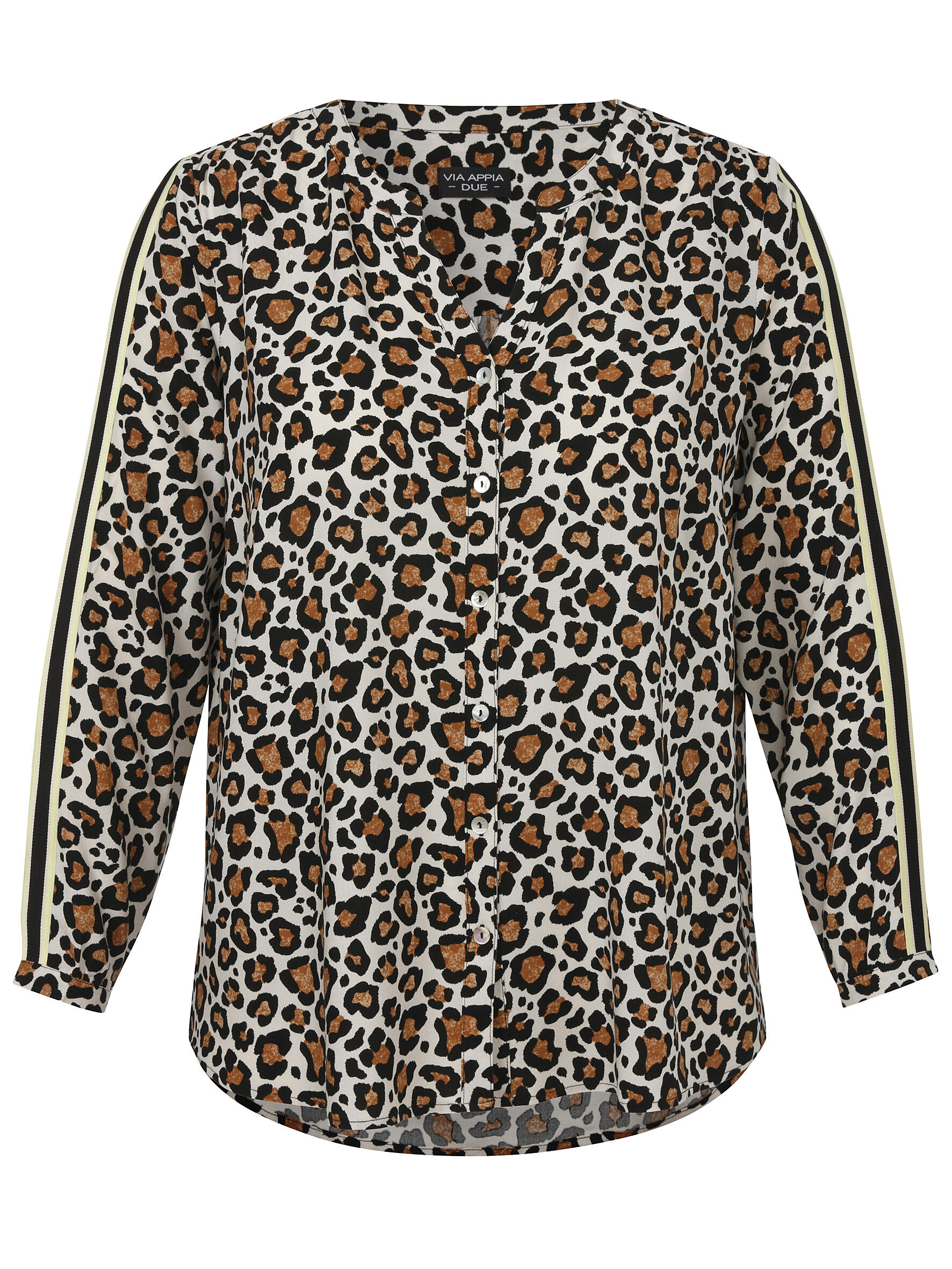 VIA APPIA DUE - Bluse V-Ausschnitt 1/1 Arm Druck kaschmir multicolor - Gr. - 52 von VIA APPIA DUE