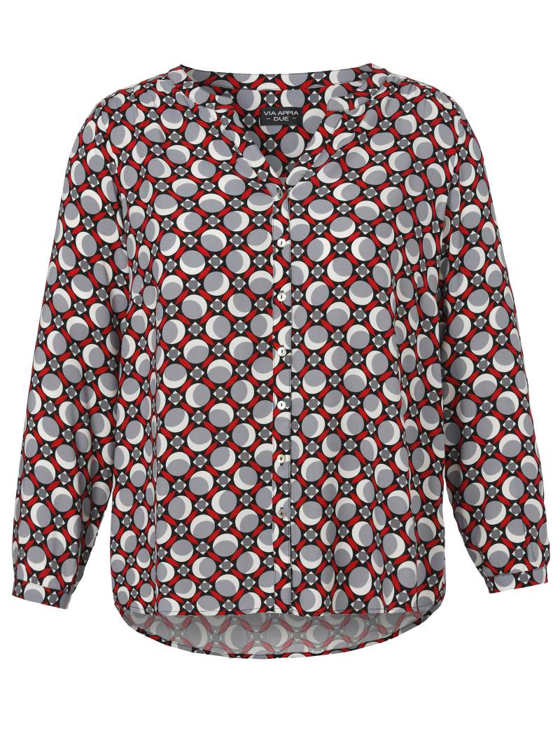 VIA APPIA DUE - Bluse V-Ausschnitt 1/1 Arm Druck rot multicolor - Gr. - 48 von VIA APPIA DUE