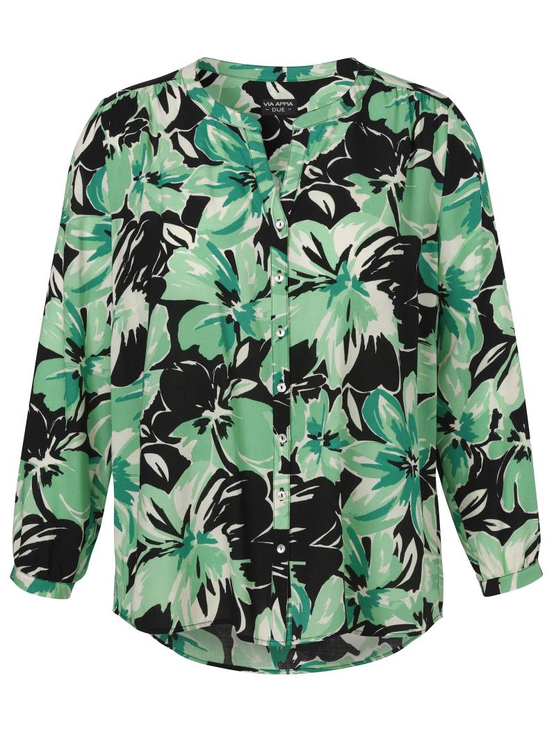 VIA APPIA DUE - Bluse V-Ausschnitt 1/1 Arm Druck schwarz multicolor - Gr. - 44 von VIA APPIA DUE
