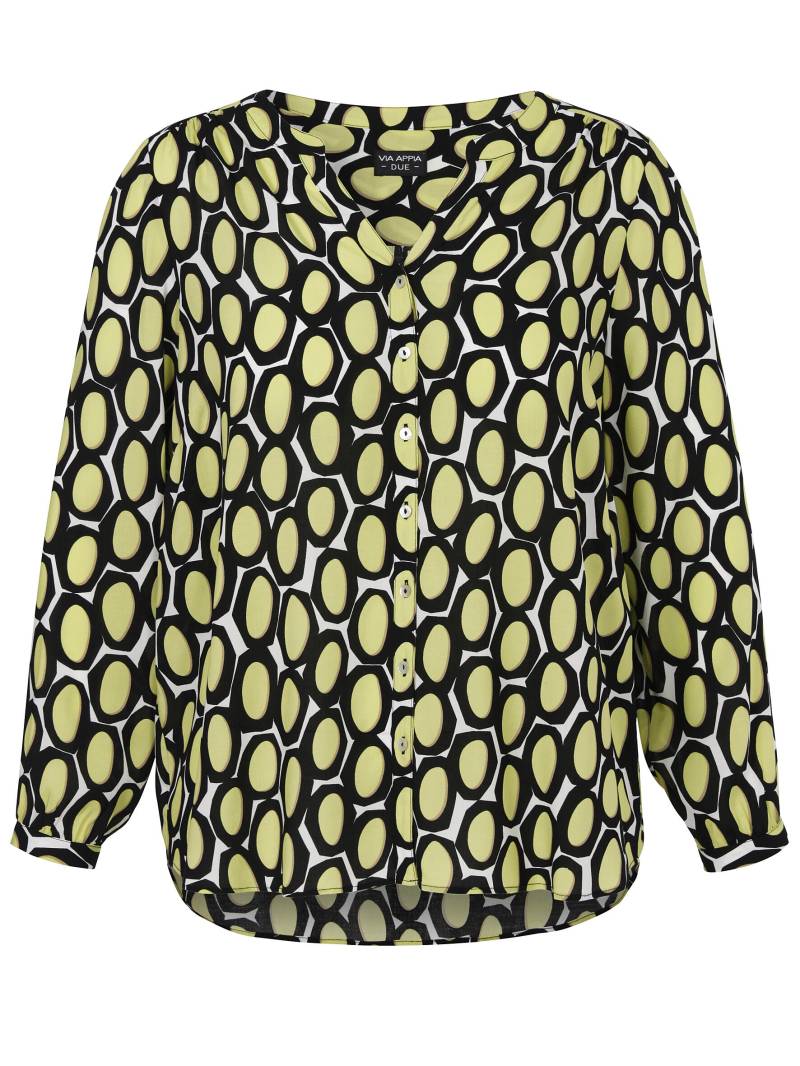 VIA APPIA DUE - Bluse V-Ausschnitt 1/1 Arm Druck schwarz multicolor - Gr. - 50 von VIA APPIA DUE
