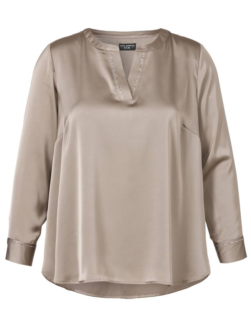 VIA APPIA DUE - Bluse V-Ausschnitt 1/1 Arm mokka - Gr. - 46 von VIA APPIA DUE