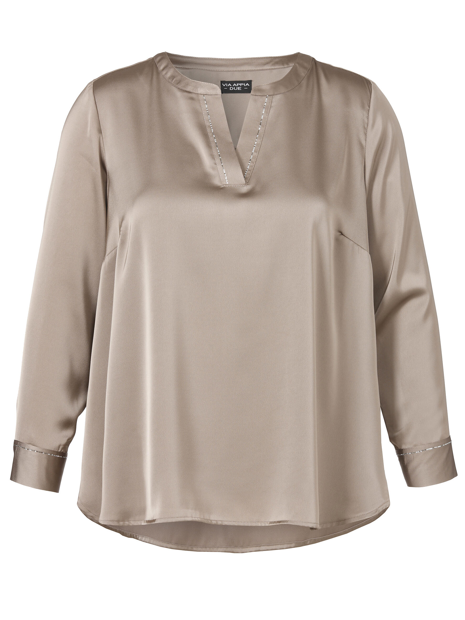 VIA APPIA DUE - Bluse V-Ausschnitt 1/1 Arm mokka - Gr. - 52 von VIA APPIA DUE