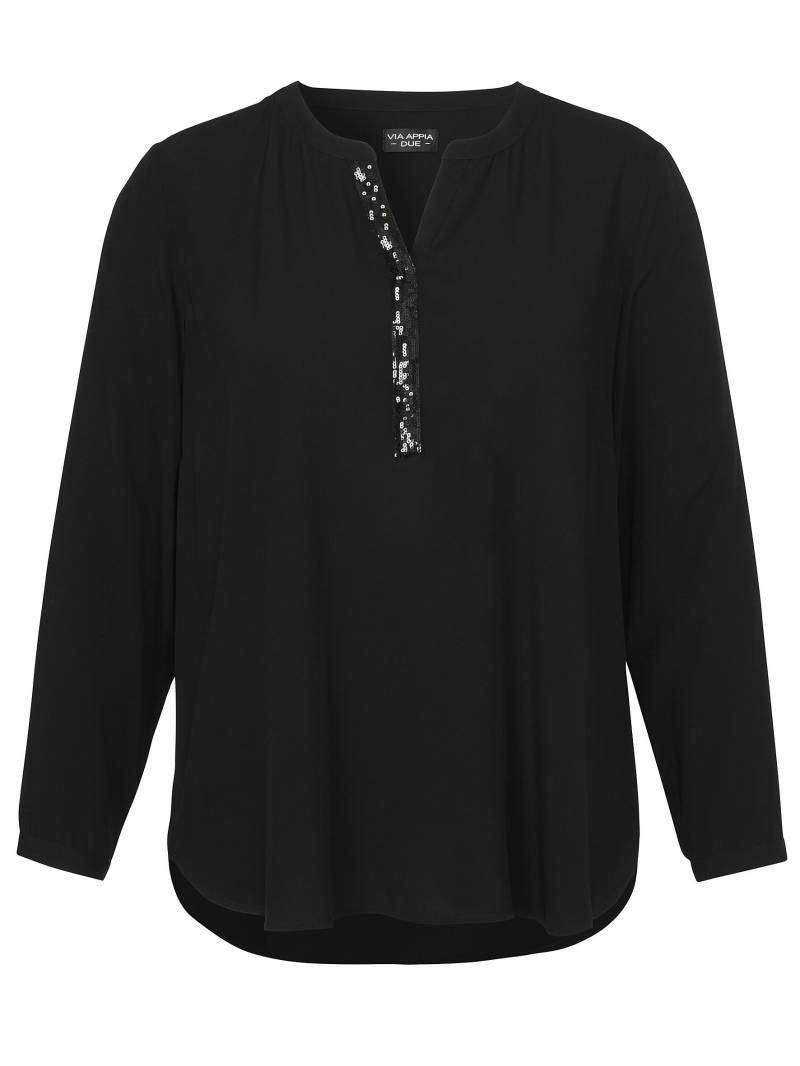 VIA APPIA DUE - Bluse V-Ausschnitt 1/1 Arm schwarz - Gr. - 46 von VIA APPIA DUE