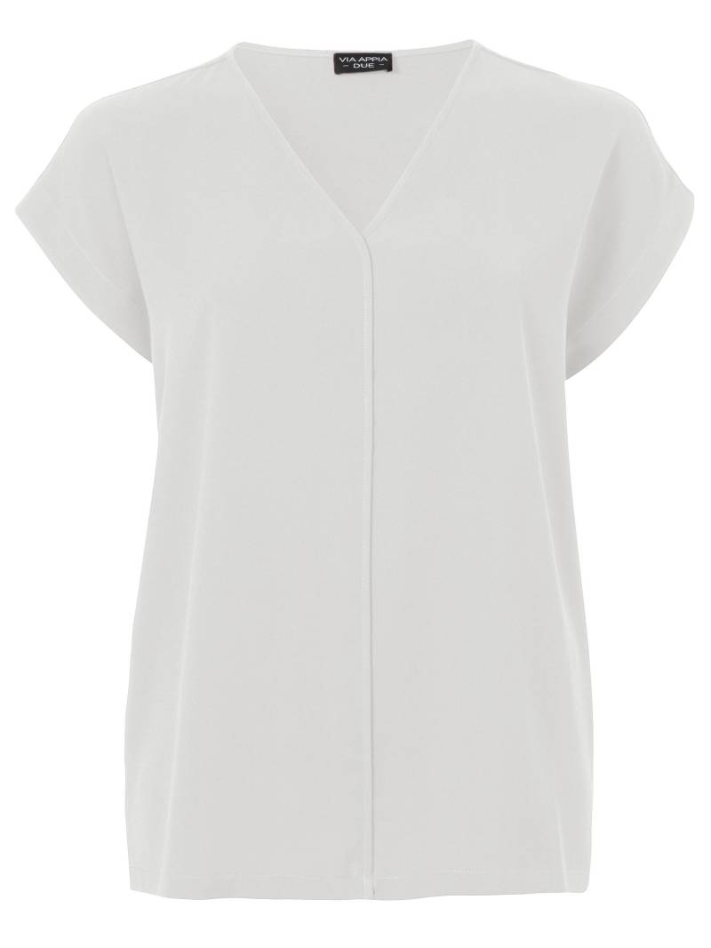 VIA APPIA DUE - Bluse V-Ausschnitt 1/2 Arm ecru - Gr. - 48 von VIA APPIA DUE