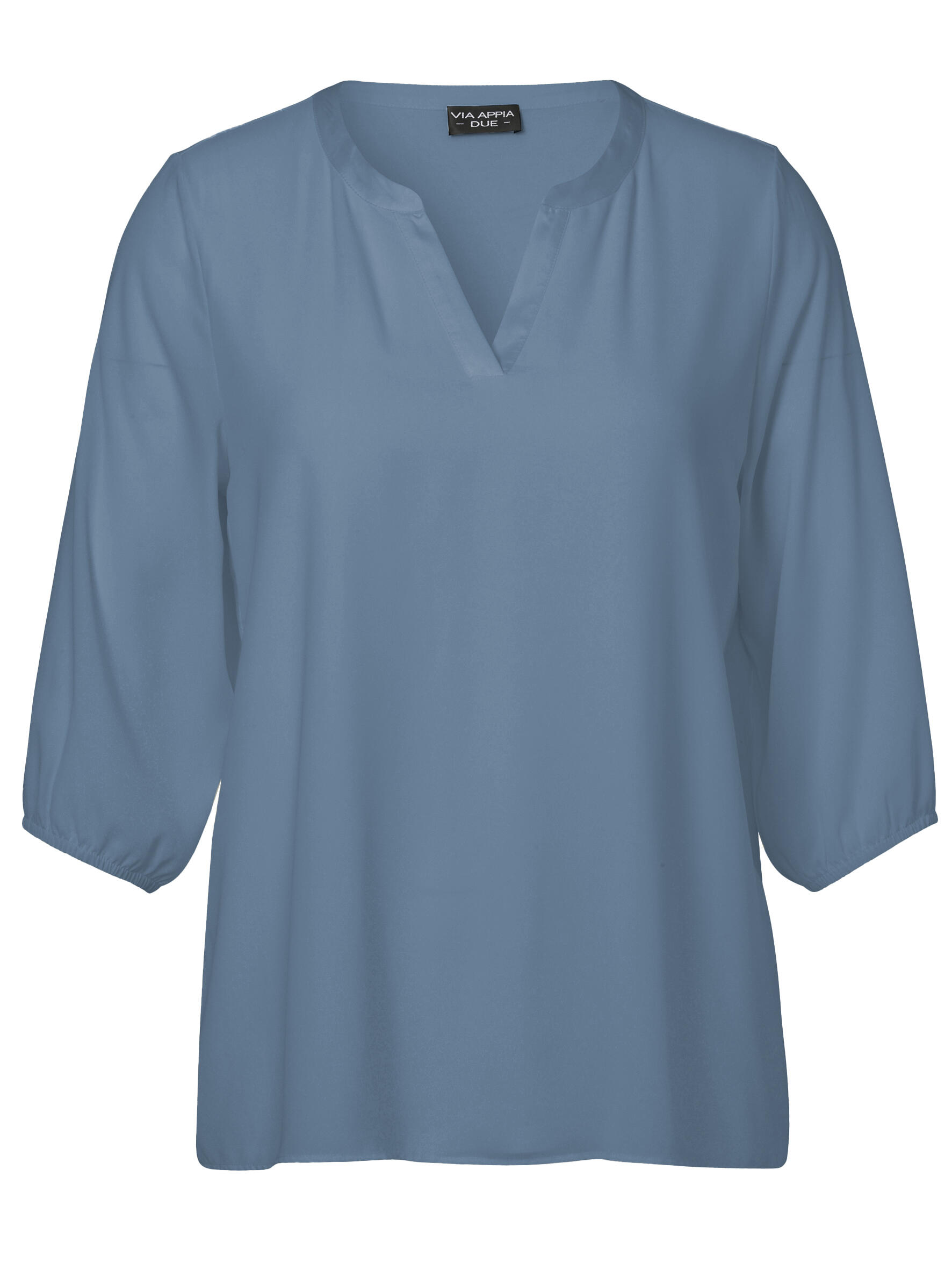 VIA APPIA DUE - Bluse V-Ausschnitt 3/4 Arm bleu - Gr. - 48 von VIA APPIA DUE