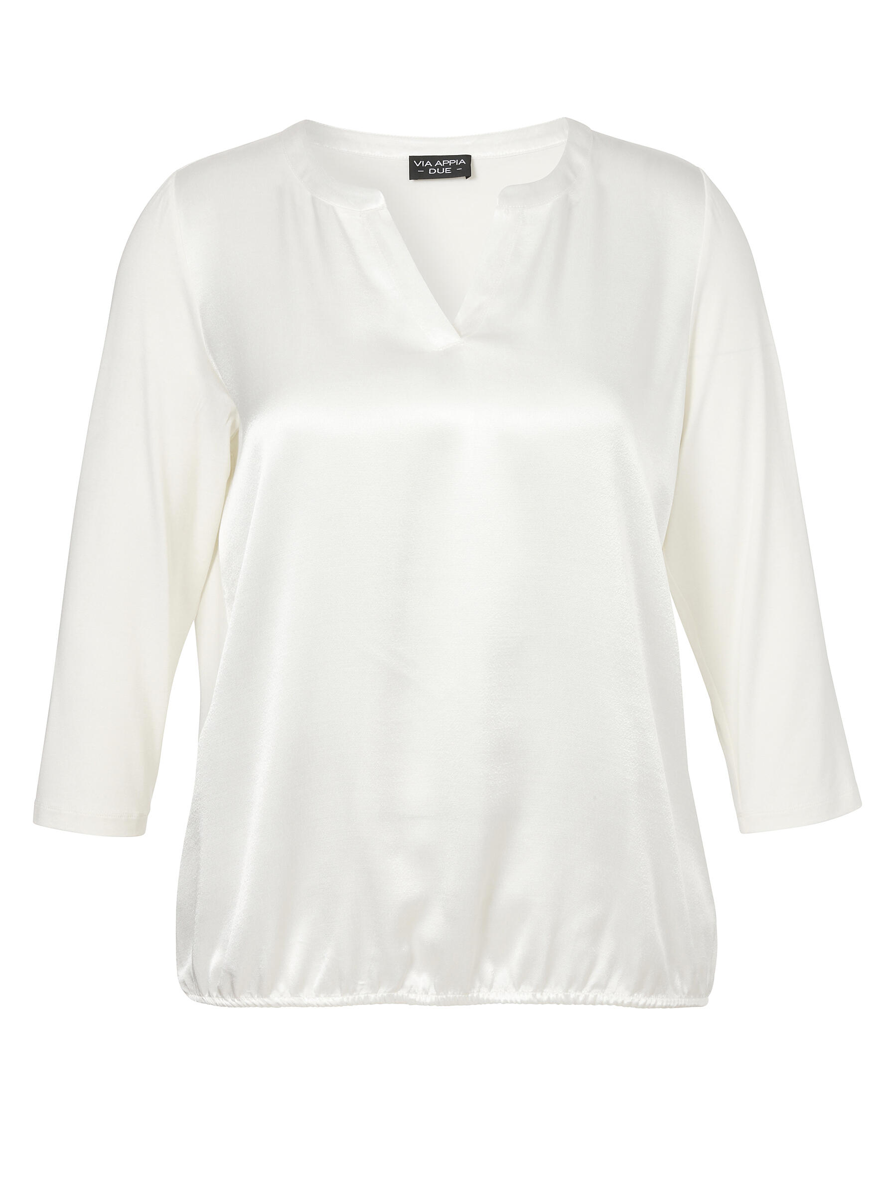 VIA APPIA DUE - Bluse V-Ausschnitt 3/4 Arm ecru - Gr. - 44 von VIA APPIA DUE