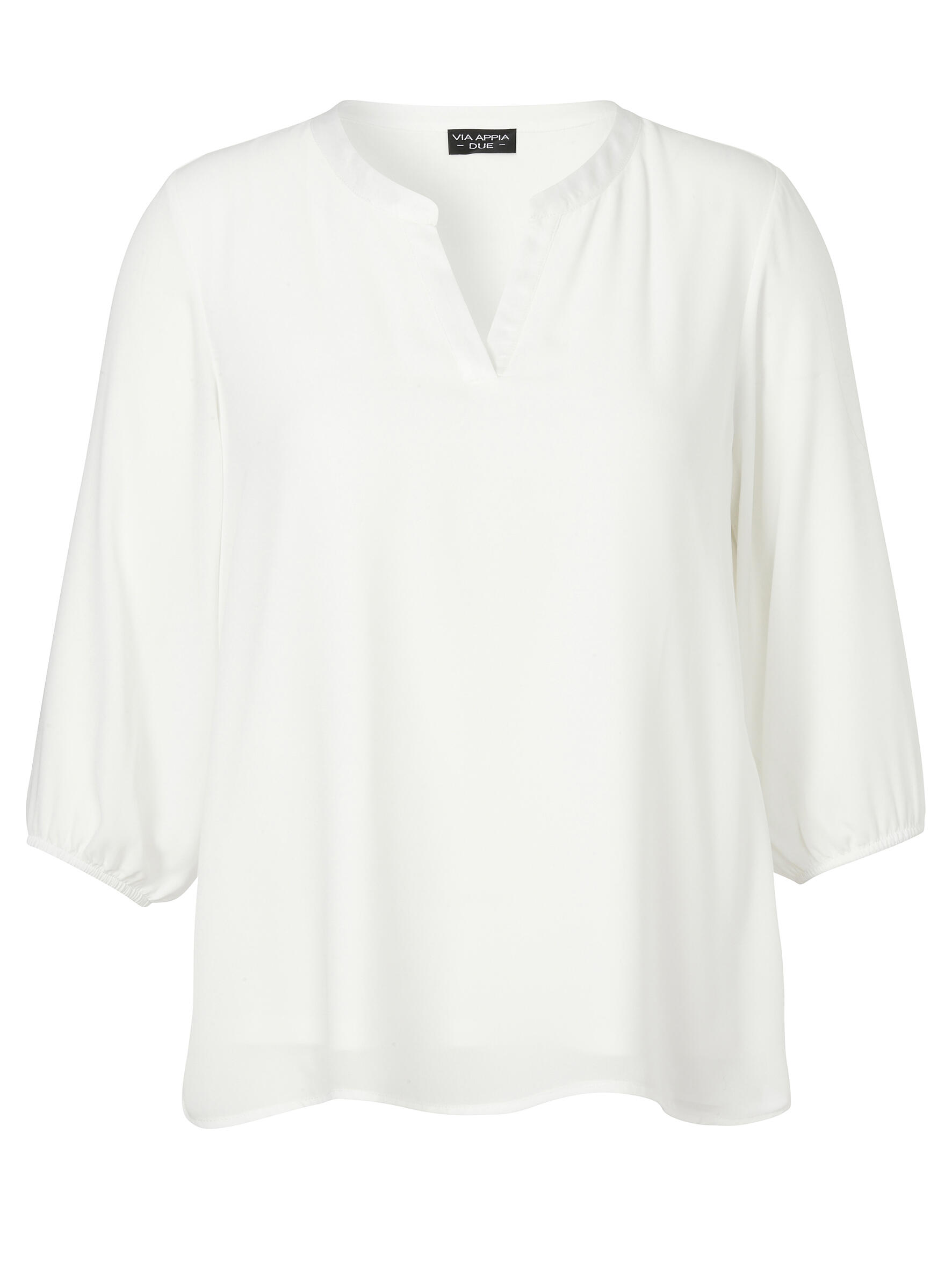 VIA APPIA DUE - Bluse V-Ausschnitt 3/4 Arm ecru - Gr. - 48 von VIA APPIA DUE