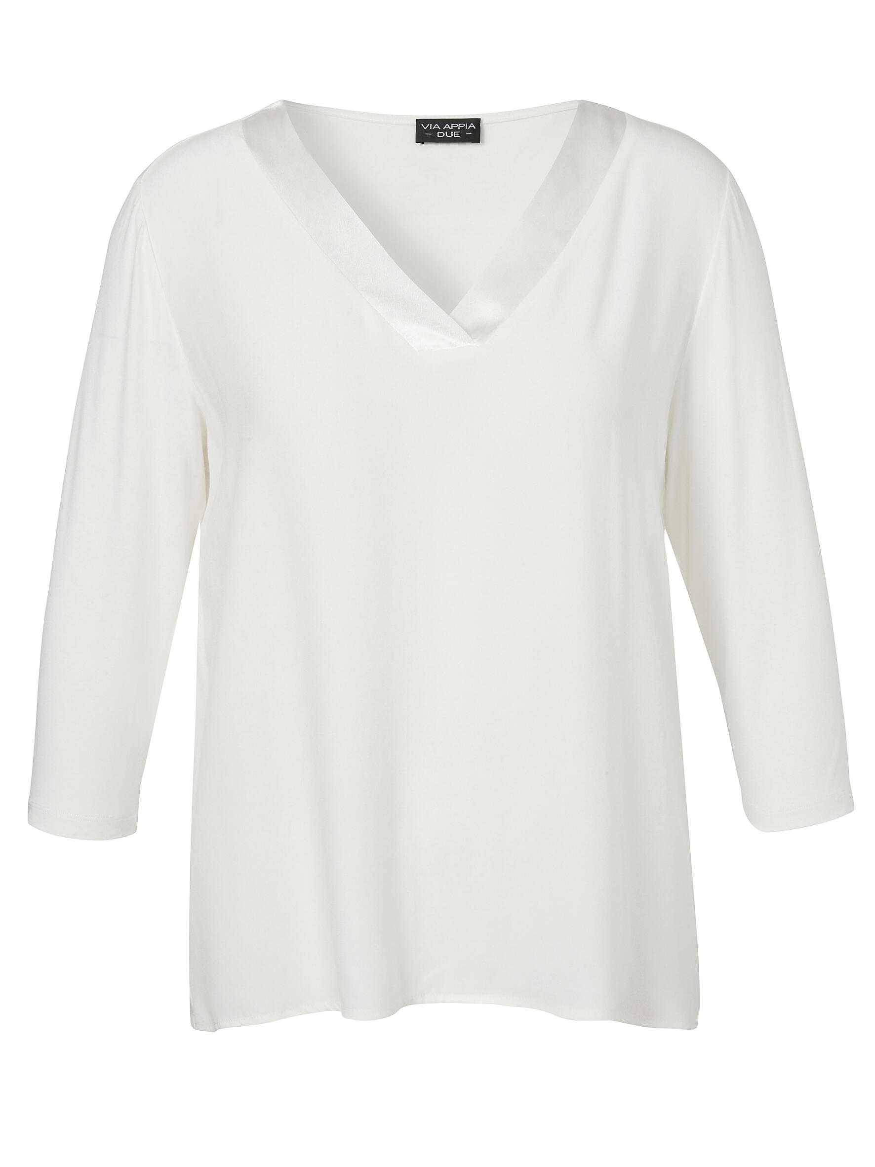 VIA APPIA DUE - Bluse V-Ausschnitt 3/4 Arm ecru - Gr. - 48 von VIA APPIA DUE