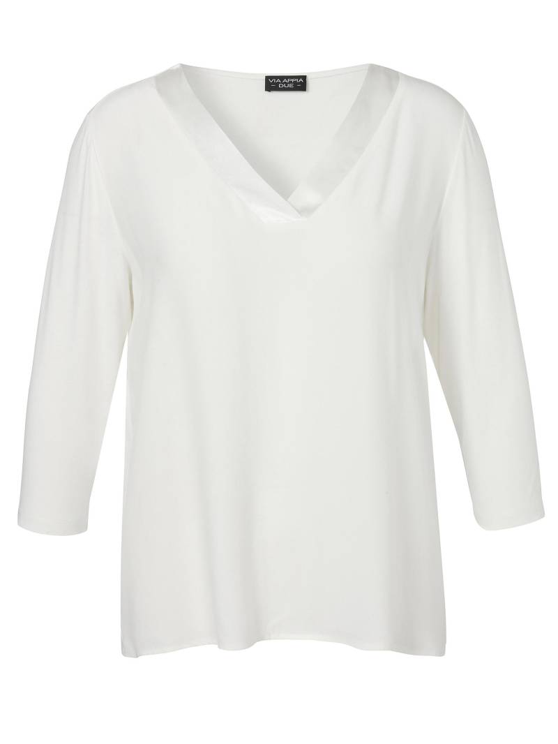 VIA APPIA DUE - Bluse V-Ausschnitt 3/4 Arm ecru - Gr. - 48 von VIA APPIA DUE