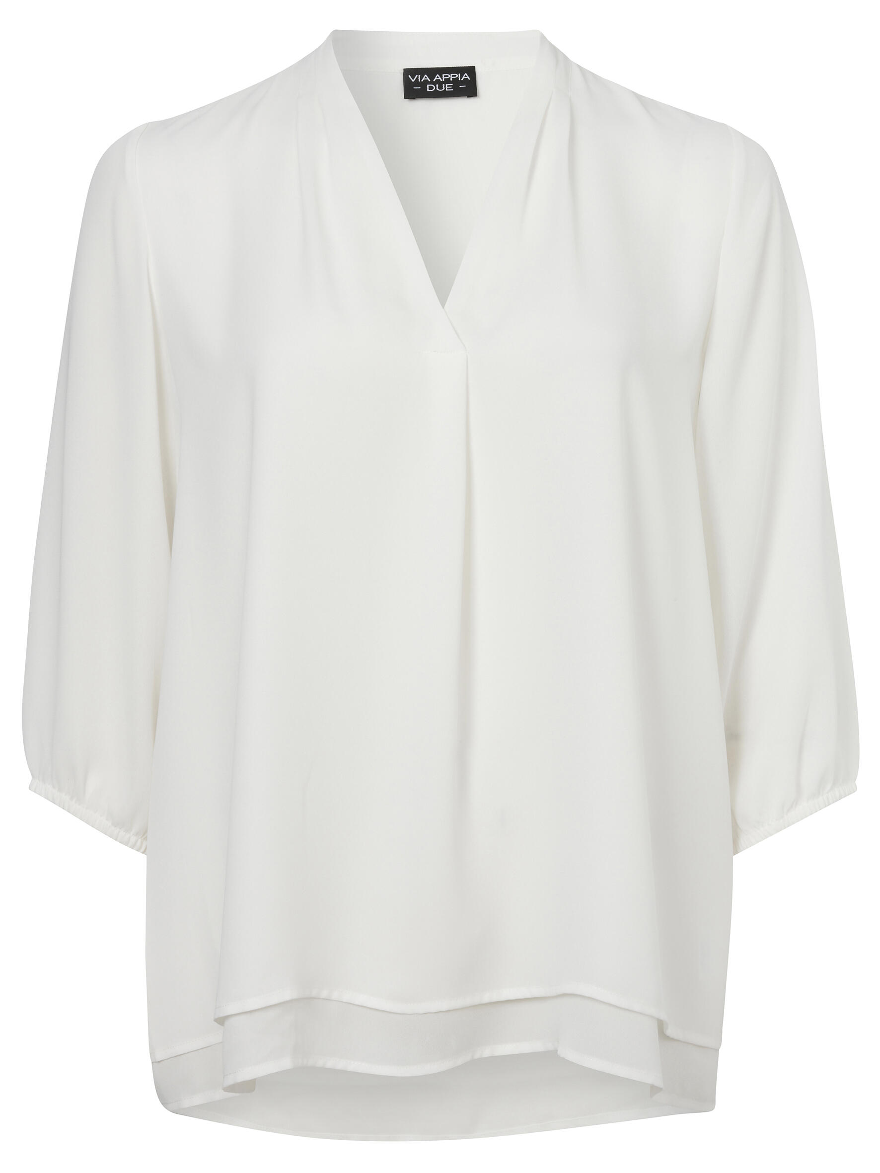 VIA APPIA DUE - Bluse V-Ausschnitt 3/4 Arm ecru - Gr. - 50 von VIA APPIA DUE