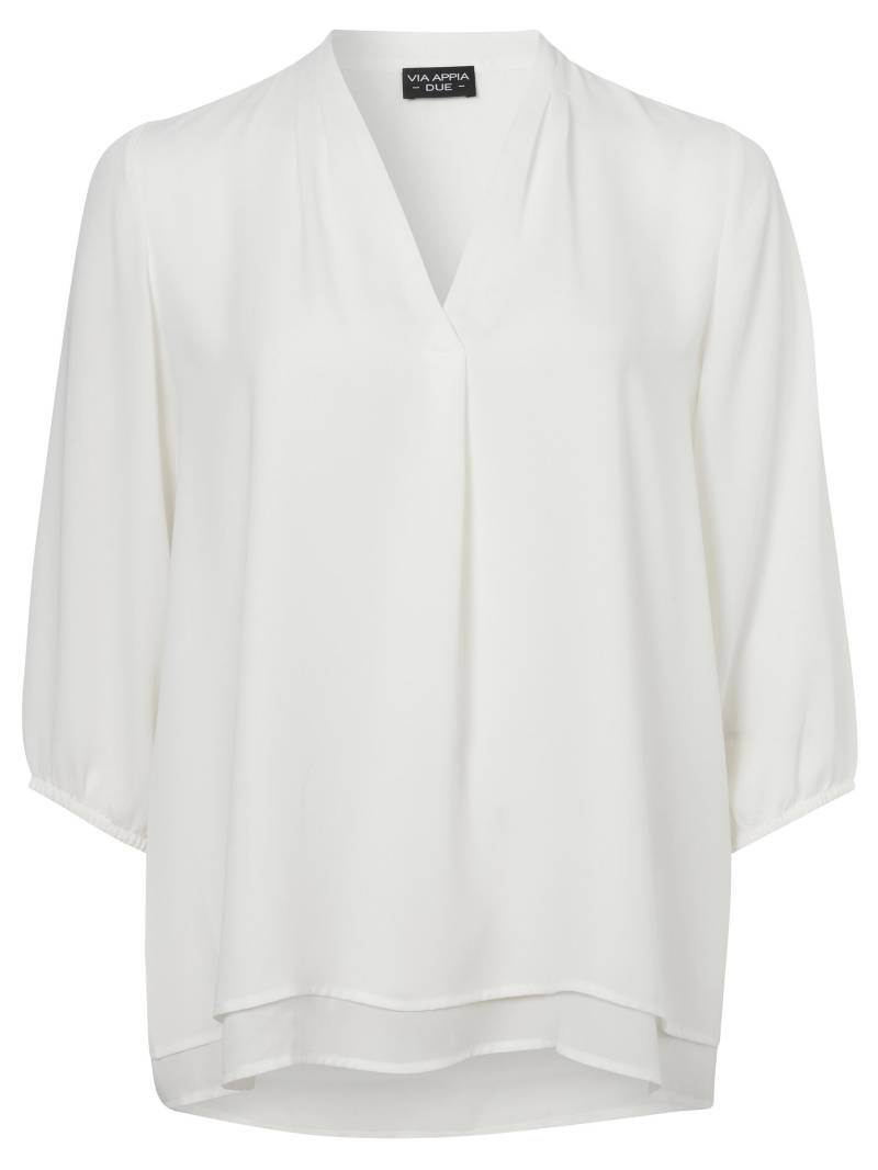 VIA APPIA DUE - Bluse V-Ausschnitt 3/4 Arm ecru - Gr. - 50 von VIA APPIA DUE