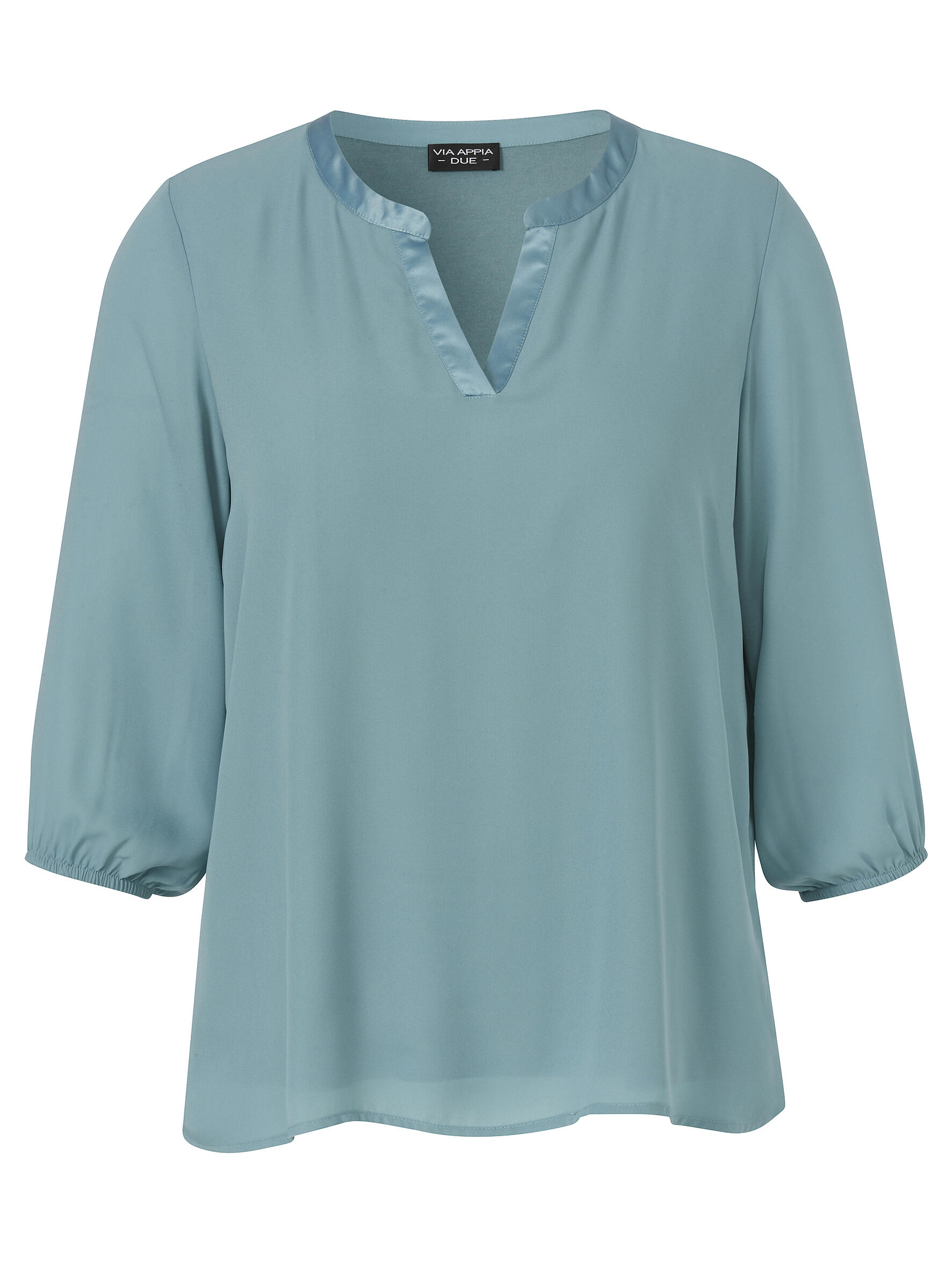 VIA APPIA DUE - Bluse V-Ausschnitt 3/4 Arm salbei - Gr. - 46 von VIA APPIA DUE